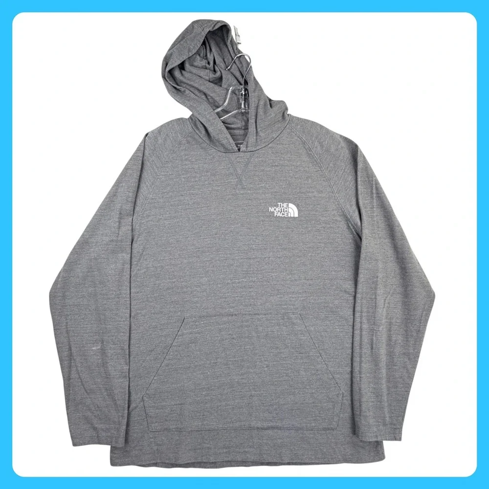 The North Face Hoodie Men Large Gray Classic Fit Outdoor Casual Streetwear